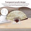 Chinese Hand Fan Stand 2X Chinese Foldable Fan Transparent Acrylic Organizer Shelf Home Decoration Organizer Rack For Home