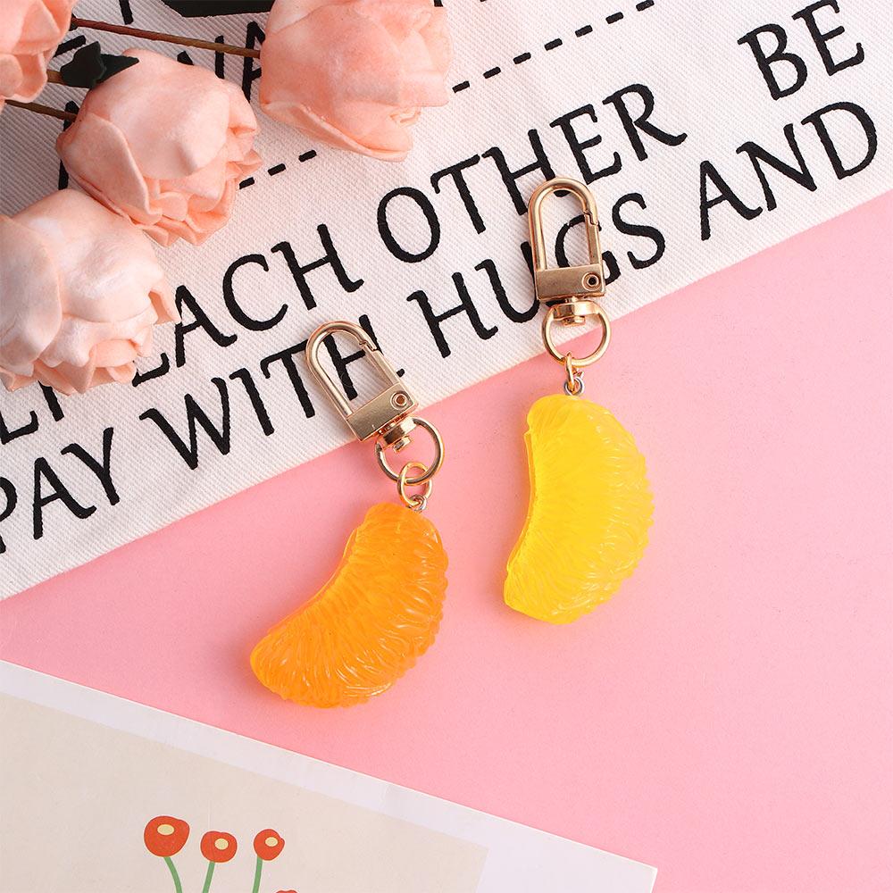 Pendant Cartoon Handbag Pendant Car Decoration Simulation Fruit Key Chain Orange Keychain Keyring