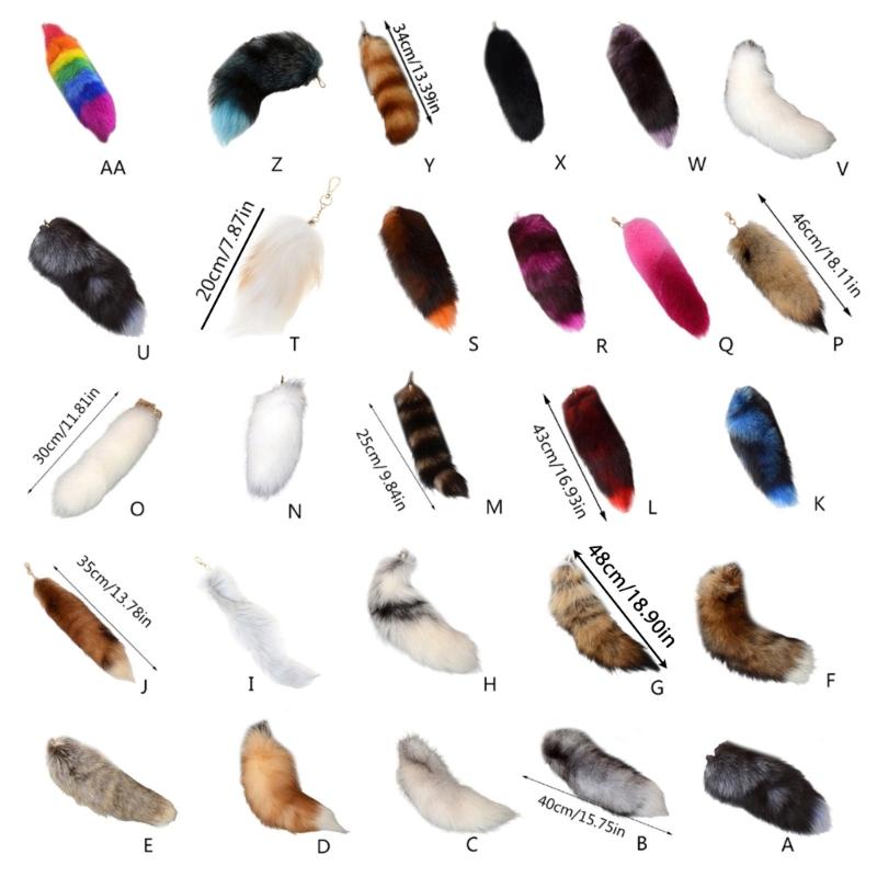 Futrzany Plecak Wiszące Dekoracje Ogon Lisa Breloczek Cosplay Futra Zabawka Urok Wisiorek