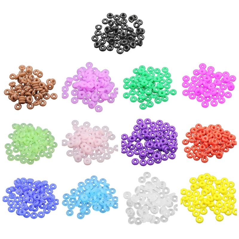 Pakket van 100 Siliconen Afstandhouders Ringen Armbanden Ringen Siliconen Textuur Sieraden Maakbenodigdheden voor Armband Ketting Oorbellen