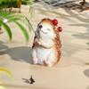Funny Hedgehog Fishing Ornament Cute Hedgehog Statue Creative Mini Hedgehog Figurine  Aquarium