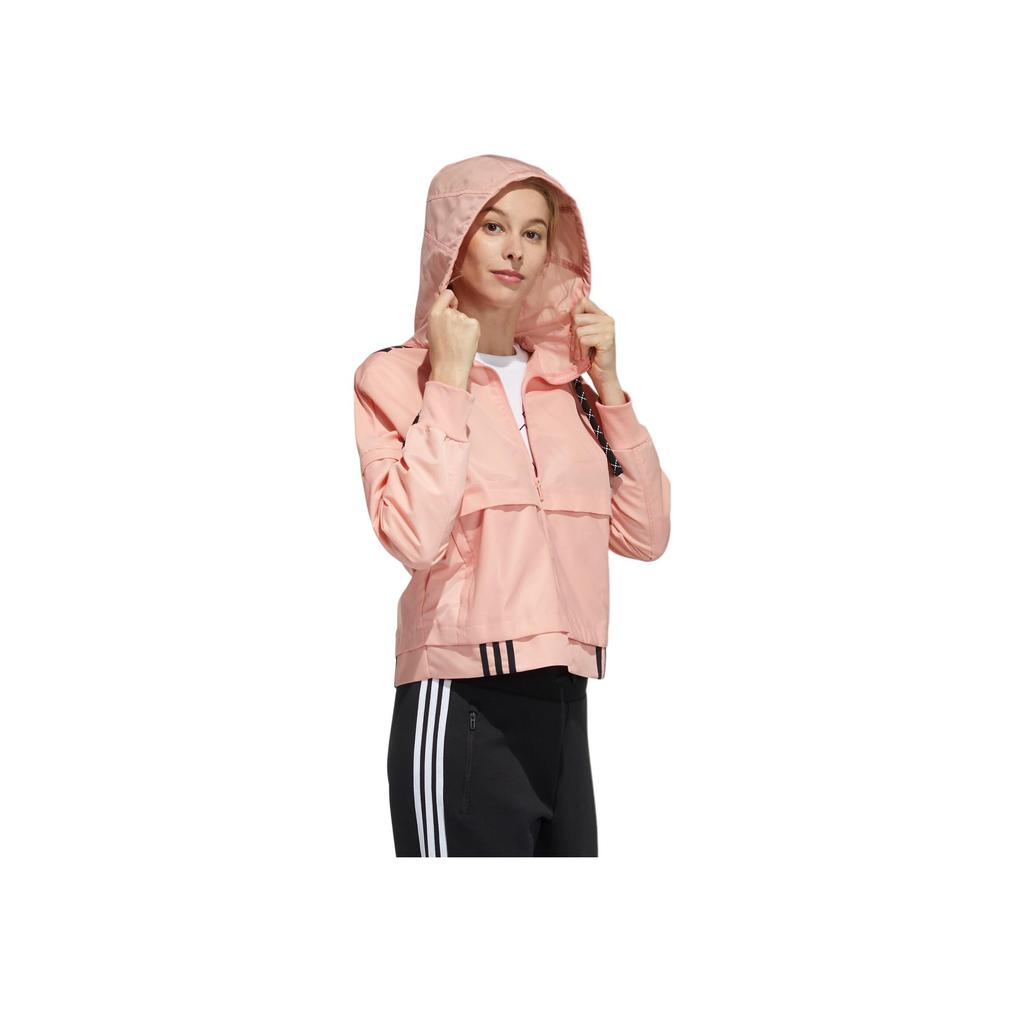 Adidas Detachable Hooded Slim Fit Sports Jacket Women Jacket Pink GT4405