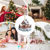 Village House Ornaments Acrylic Ornament With Christmas Tree Design Charming Snow House Pendant For Family Holiday Decoration