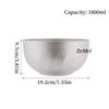Pure Titanium Thickened Double-Wall Salad Bowl, Multicolor Double-Layer Ice-Flake Texture Home Food Storage Soup Bowl Tableware
