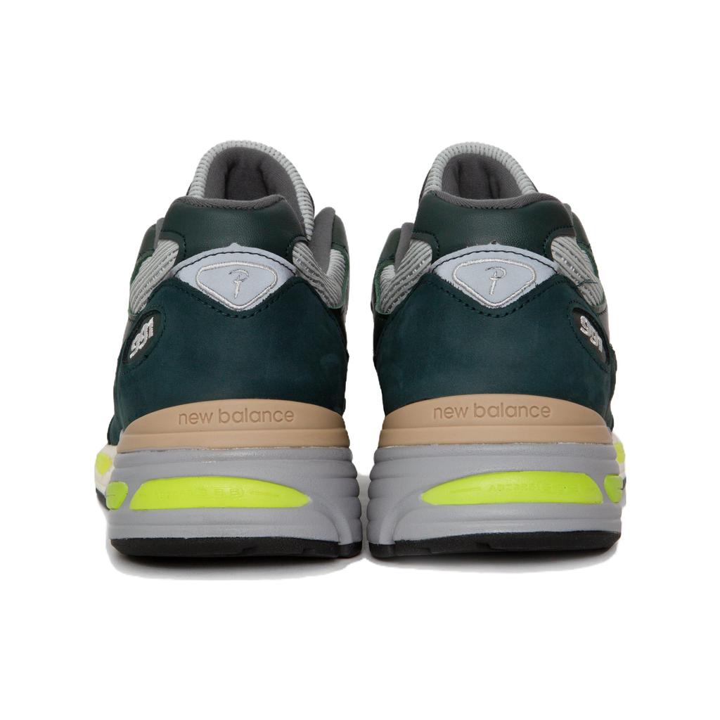 Patta X New Balance 991v2 Made In England Sea Moss Men Sneakers Green Safety-Yellow U991PB2