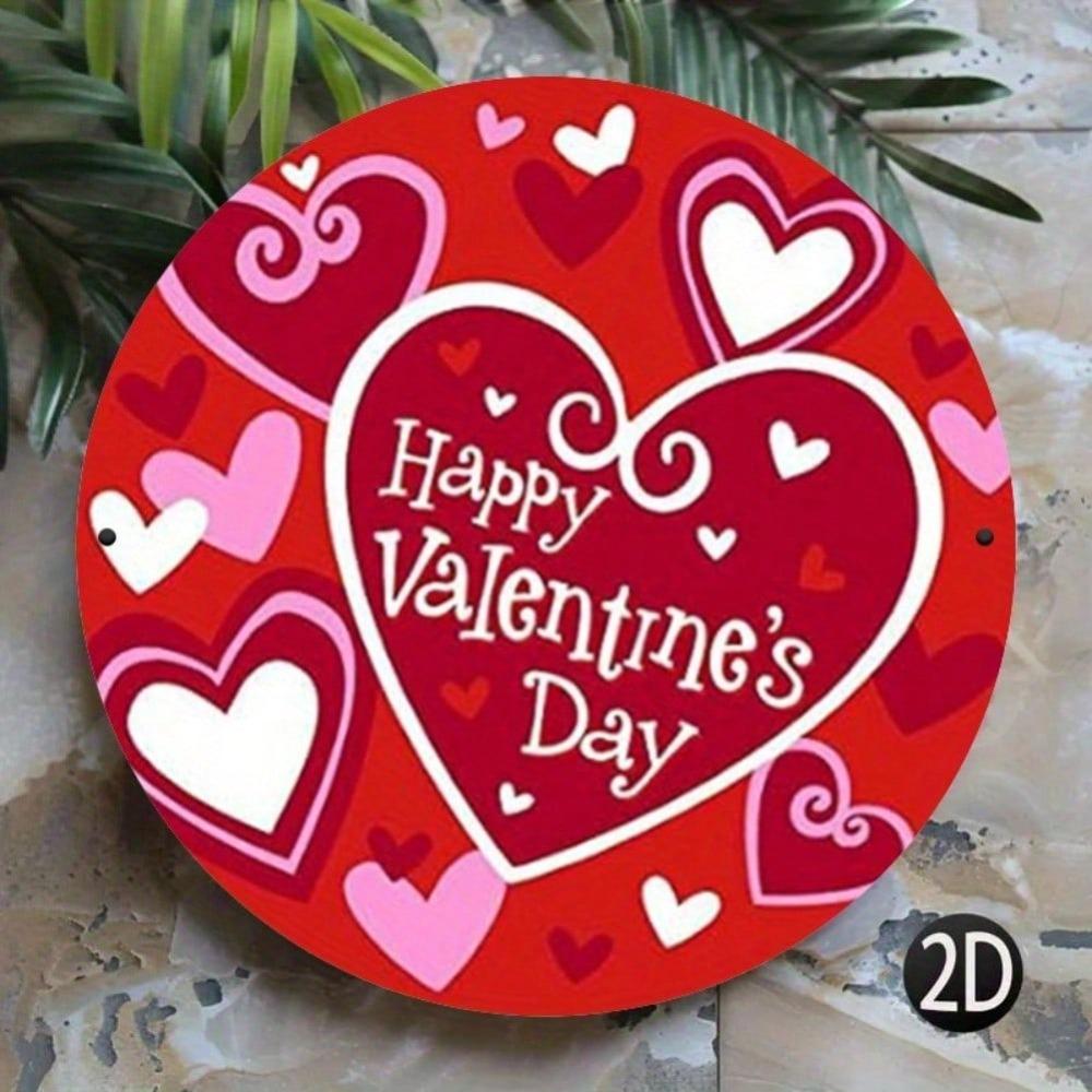 Vintage Metal Valentine Sign Romantic Couple Gift Home Decor Farmhouse Wall Art Rustic Decoration