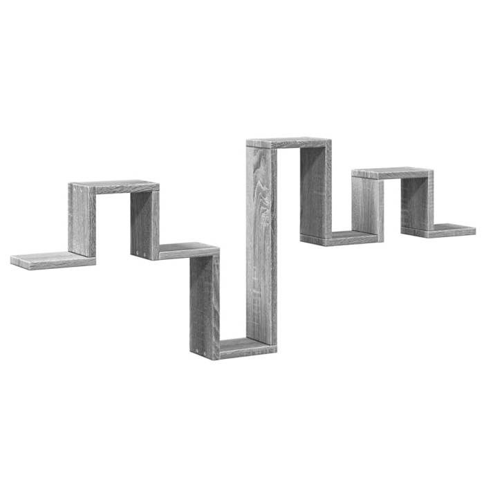 VidaXL Étagère murale sonoma gris 104,5x10x43 cm bois d'ingénierie, étagère de rangement, étagère suspendue, étagère 840728
