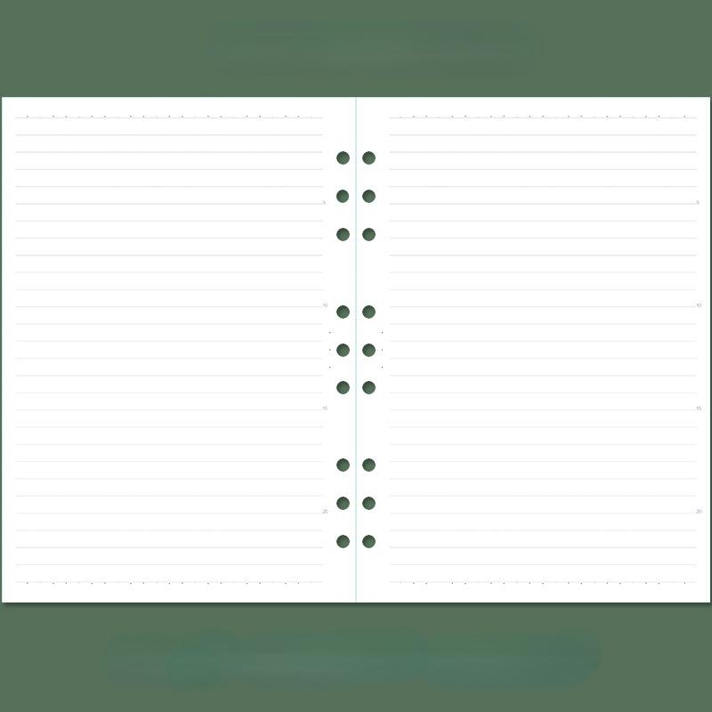 B5 Loose Leaf 9 Holes Notebook Refill Spiral Binder Inner Page Weekly Monthly To Do Line Dot Grid Inside Paper Stationery