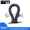 Curly Telephone Handset Extension Cord for BBK Microphone and Landline