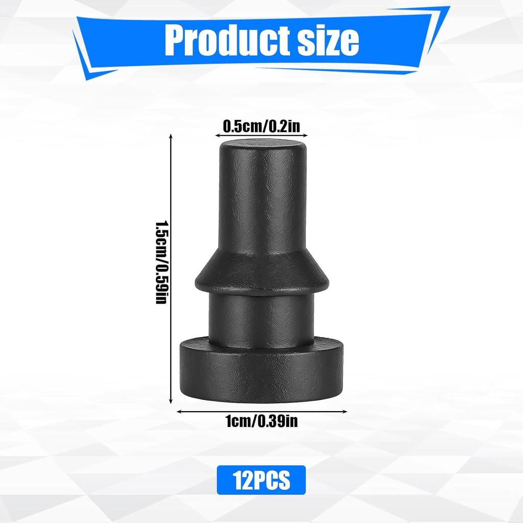 Rubber Feet for Slow Cookers, 12 Pcs Replacement Slow Cooker Legs, Prevent Scratches and Marks, Slow Cookers Ert Accessories (Black)