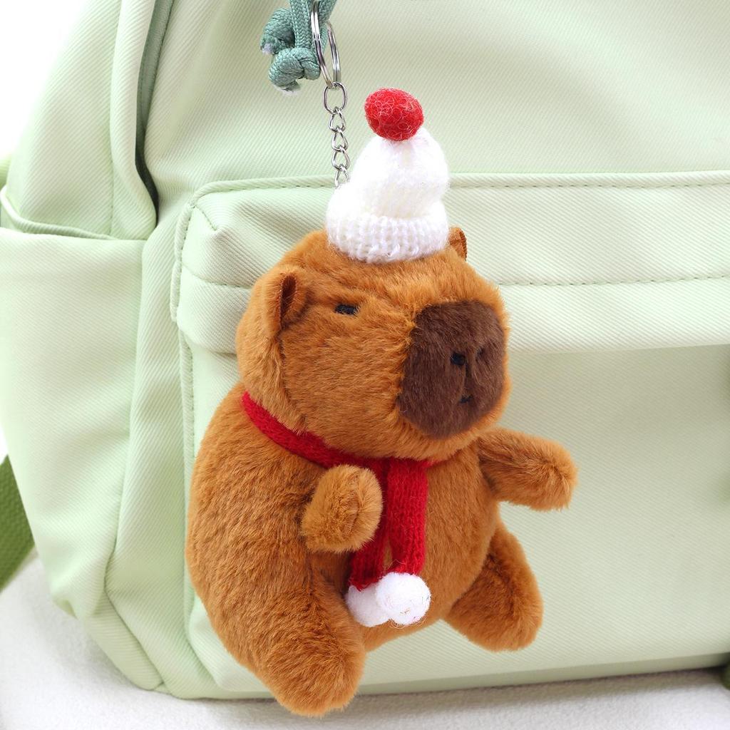 Capybara Plush Keychain: Cute Pull-out Toy & Internet Celebrity Pendant Charm