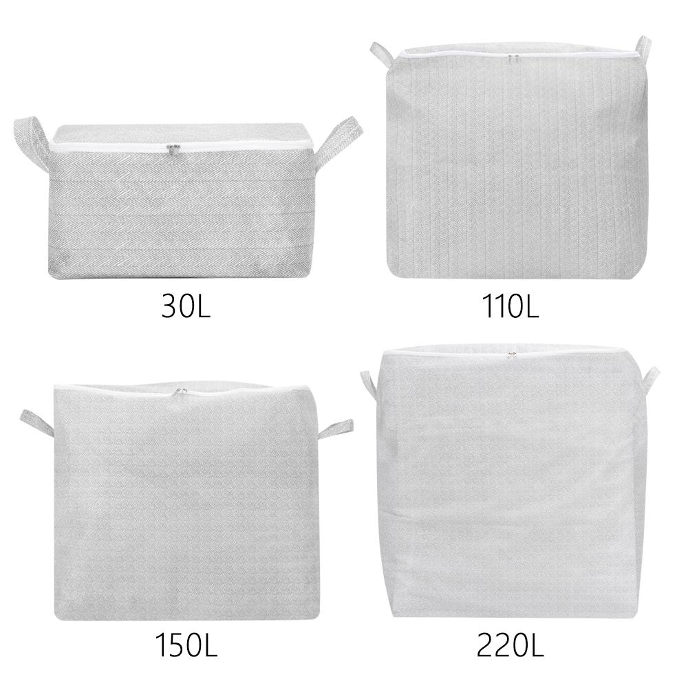 Large-Capacity Clothes Storage Bag With Handle Non-woven Storage Bins  for Travel