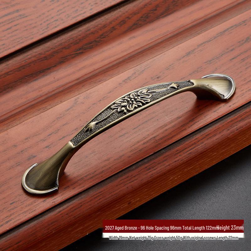 Aolaya European Bronze Cabinet Drawer Zinc Alloy Antique Green Handle
