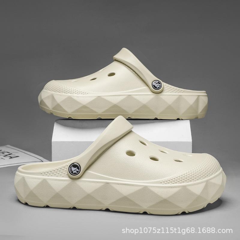 Summer New Men's Hole Shoes Platform Non-slip Wear-resistant Fashion Versatile Leisure Outdoor Beach Bag Head Drag
