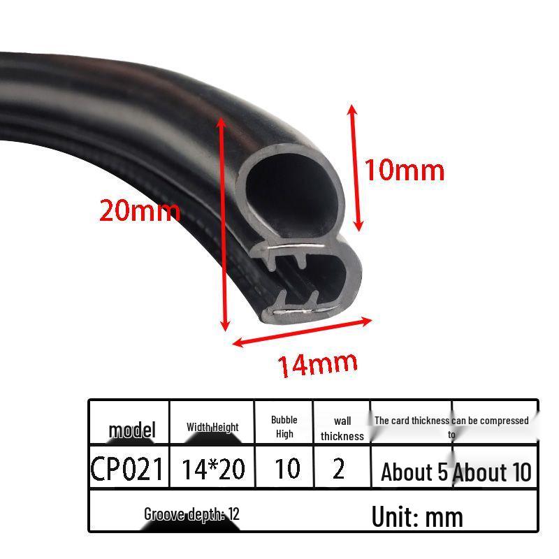 EPDM Steel U-Shaped Anti-Collision & Dustproof Sealing Strip for Cabinets and Electrical Boxes