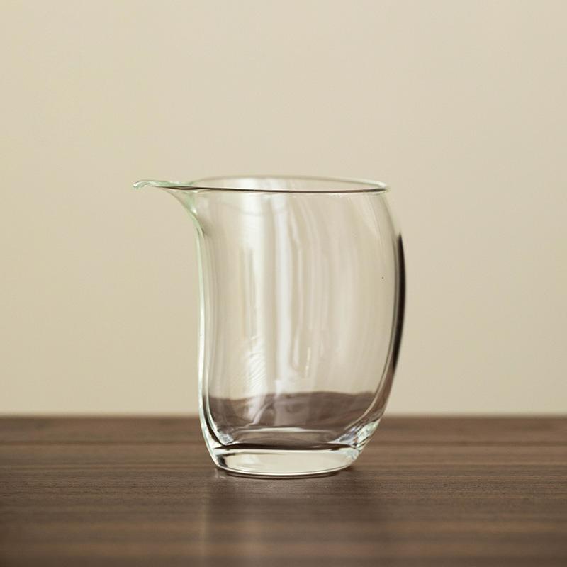 220ml Japanese Heat-resistant Glass Tea Cup Fair Cup Household Cha Hai Transparent Kung Fu Tea Set Teaware Supplies Accessories