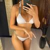 New Diamond Metal Chain Scrunch Butt Bikini Women Swimwear Female Swimsuit Two-pieces Bikini Set Bather Bathing Suit Swim