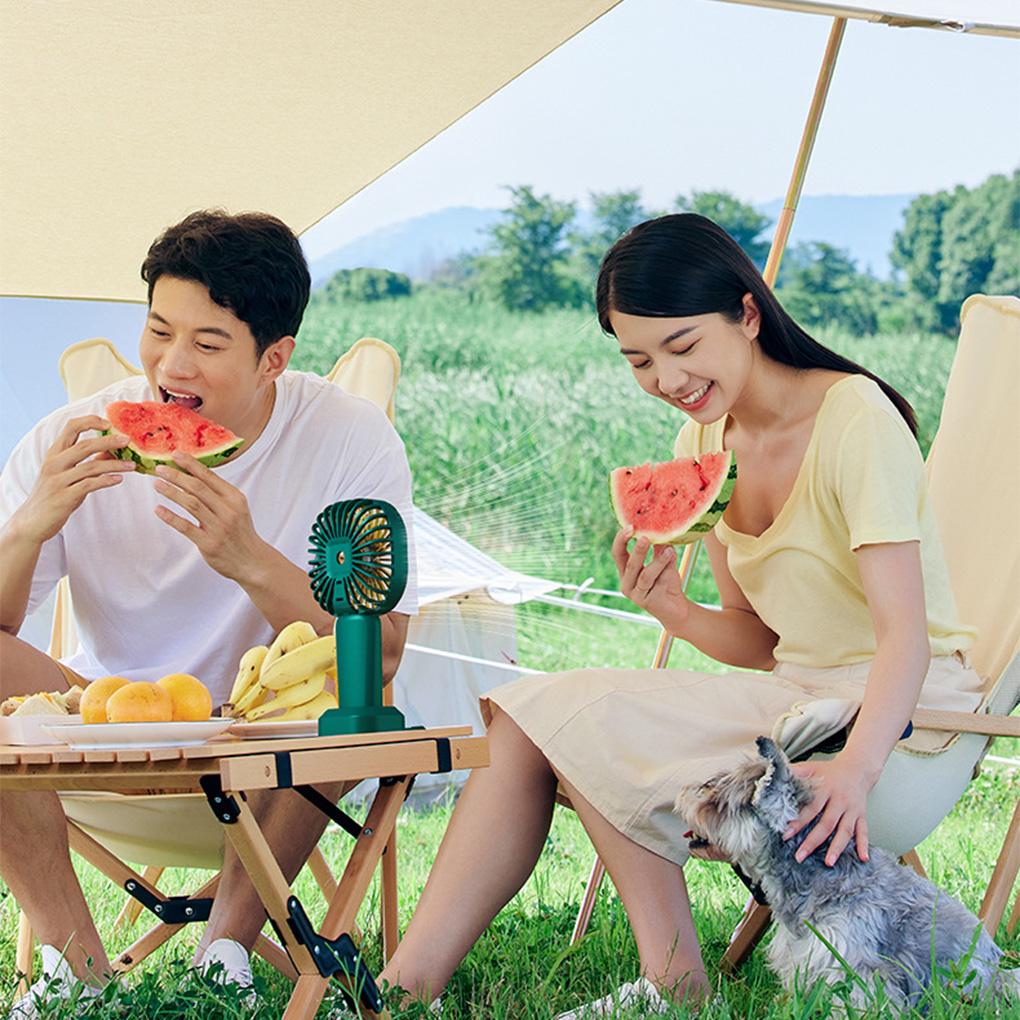 Mini Handheld Fan Usb Rechargeable Air Cooling Outdoor Long Battery Tabletop Gift for Travel Shopping Car Office