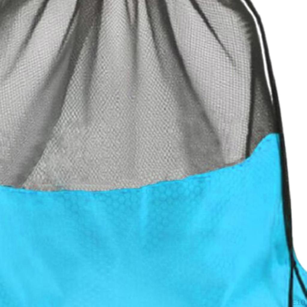Basketball Mesh Bag Drawstring Backpack Oxford Cloth for Football Soccer