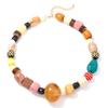 Fashion Vacation Style Elegant Irregular Geometric Wood Resin Beaded Necklace Personalized Simple Party Women