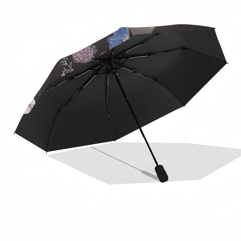 1pc Moon Phases Mandala Art Umbrella with Plastic Handle,Suitable for All Seasons Home Travel Outdoor UmbrellaDD1814