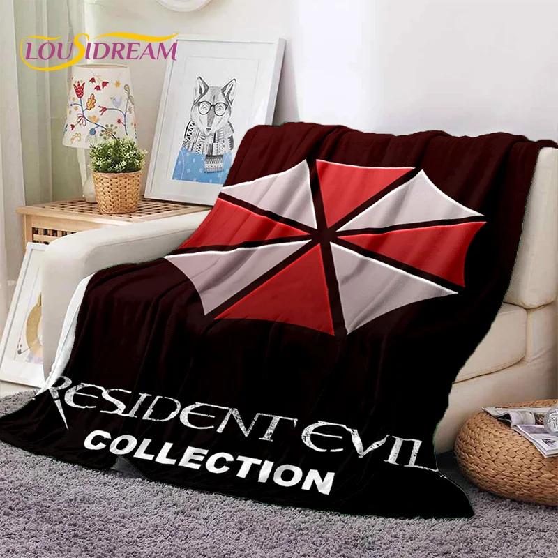 Horror Games R-Resident Evil Soft Flannel Blanket for Beds Bedroom Sofa Picnic,Throw Blanket for Cover Outdoor Leisure Nap Gift