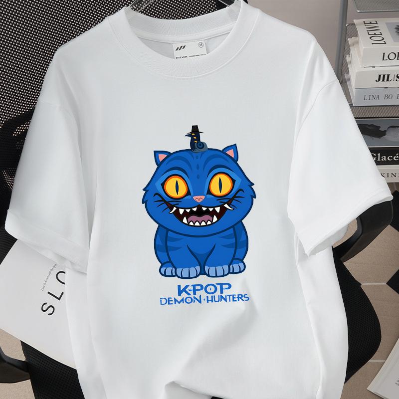 Kpop Korean Wave Witch Hunt Trendy Casual Short Sleeved Printed T-shirt 5988