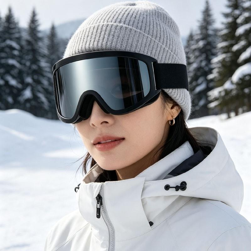 Adult TPU Cylindrical Ski Goggles With Reflective Coating Wide Field Of View Impact Resistant Windproof Snow Protection