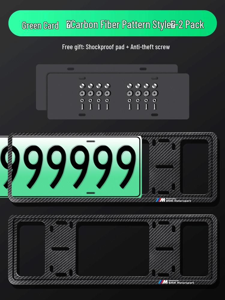 Kohlefaser-Nummernschildhalter für BMW X1, X2, X3, X4, X5, 1er, 3er, 5er