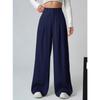 Damen Apricot High Waist Weites Bein Locker Lässig Anzug Lange Hose