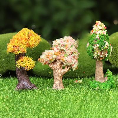 Model Trees Micro Landscape Ornaments Mini Artificial Trees for Moss Micro-Landscapes And Potted Plants Realistic Resin Craft Decorations for