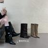 ~ French High-end Long Fashion Boots Pointed Thin Heels Warehouse Tube Boots Commuting Versatile Femininity Simple
