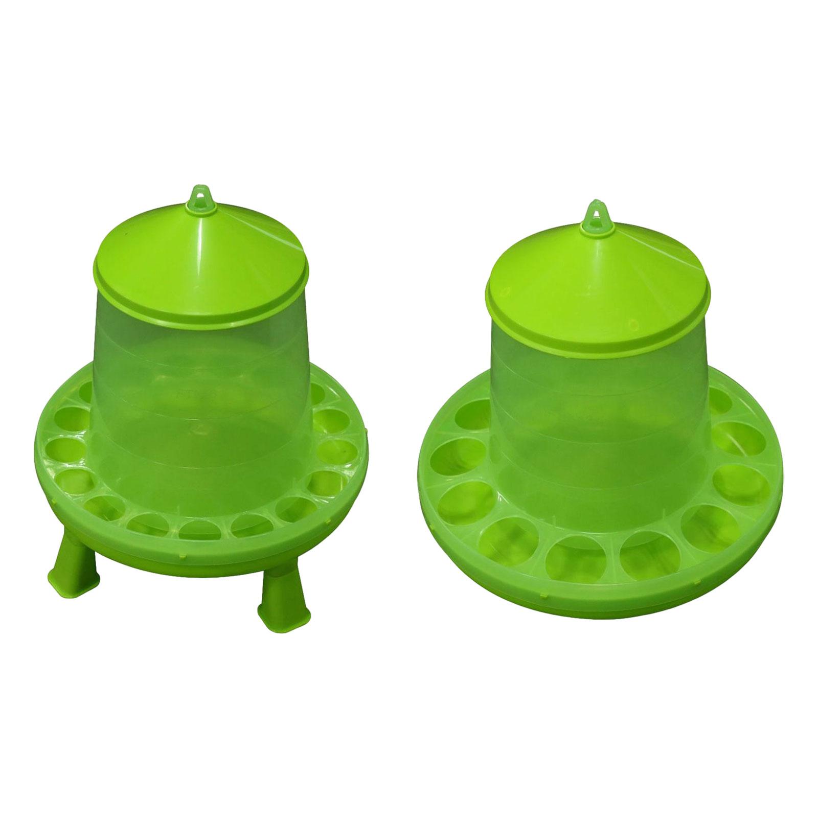 

Chicken Feeder Waterer Drinker Barrel Food Dispenser Automatic Poultry Feeder for Turkey 28x24cm No Bracket