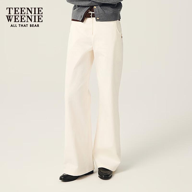 Teenie Weenie Women's High-Waist Straight-Leg Casual Pants