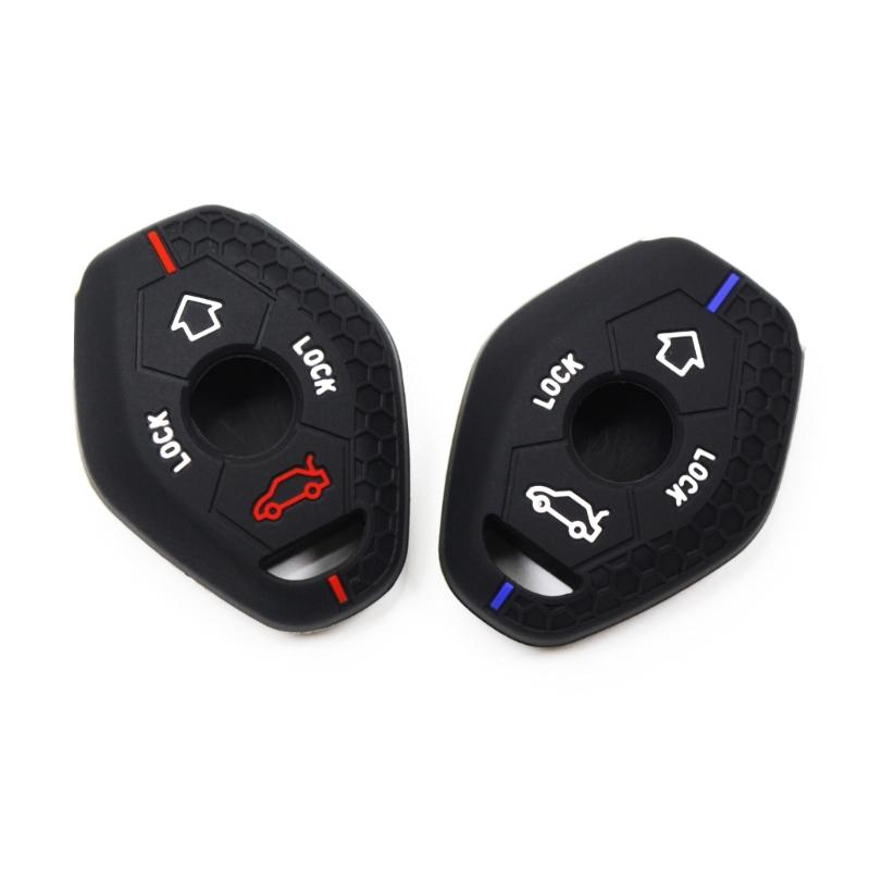Remote Key Cover Protective Shell Full Protection Key Fob Case Scratchproof Protector Silicone Car Key Case for E46