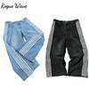 RogueWave Y2K Baggy Jeans Høy Kvalitet Brodert Stripete Harajuku Joggebukser Menn Kvinner Hip Hop Streetwear Casual Vide Ben Denim Bukser