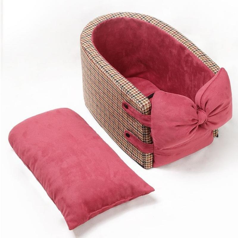 Portable Cat and Dog Car Seat Central Control Car SafetyTransport Pet Carrier for Small Dog, Chihuahua, Teddy