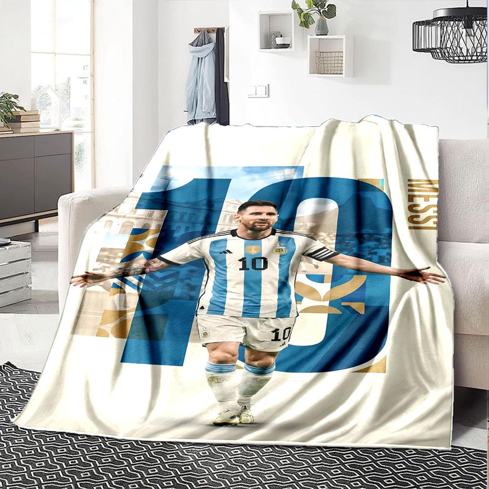 Messi's Legacy Soccer Blanket Soft Warm Cozy Perfect for Seaside Bed Bedding for All Occasions Stylish Decor
