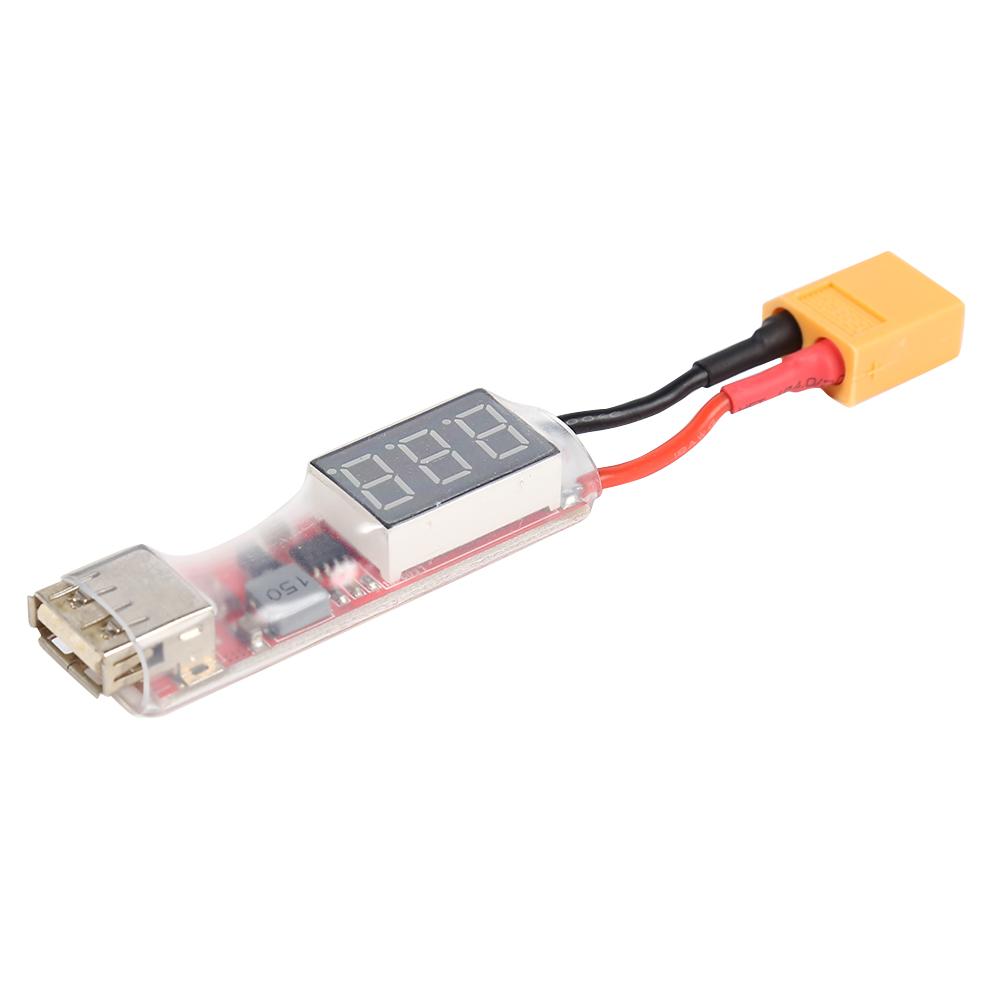 

1/2Pcs 2S-6S Lipo Lithium Battery XT60 Plug To USB Charger Converter Adapter Portable Charger Converter Power Supply Output 5V