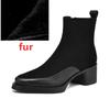 Fashion AIYUQI 2025 New Women's Short boots Genuine Leather Chunky Heel High Heel Boots female Large Size Pointed Toe Women Ankle Boots