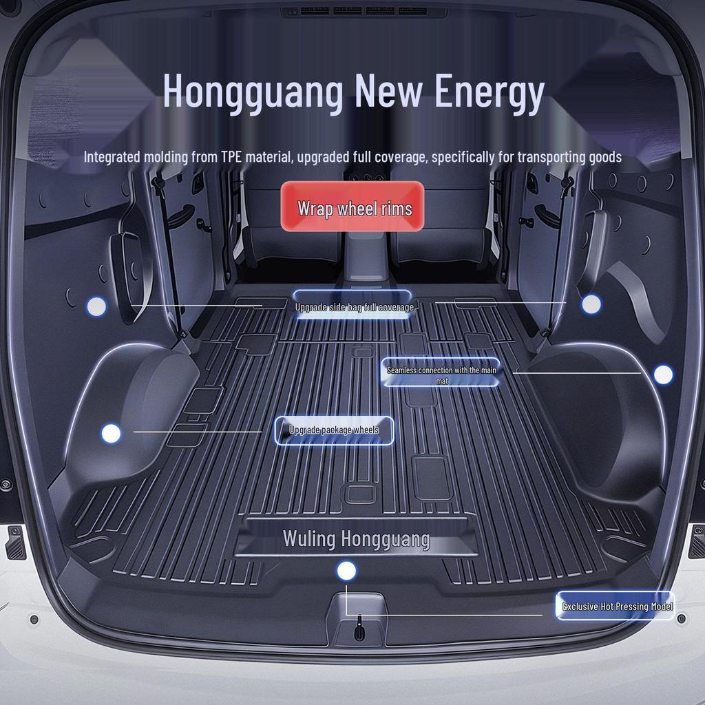 Wuling Hongguang New Energy TPE Floor Mats & Full Coverage Trunk Mat for Hybrid/Pure Electric Models