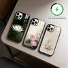 Emerald White Lotus  Phone Case For iPhone17,16,15,14,13,12,11 Plus,Pro Max Magnetic For Magsafe Wireless Charging
