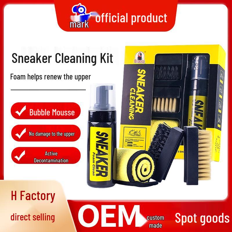 Ultimatives Trockenreinigungs-Sneaker-Reinigungsset: Weiße Sneaker Bubble Mousse Spray