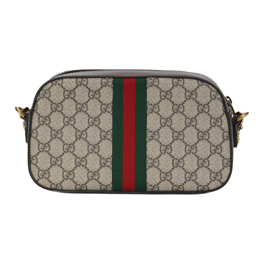 Gucci Ophidia Abnehmbarer Verstellbarer Schultergurt Reißverschluss Leinwand und Leder Umhängetasche Kleine Damen Umhängetasche 752591-FACFW-8920