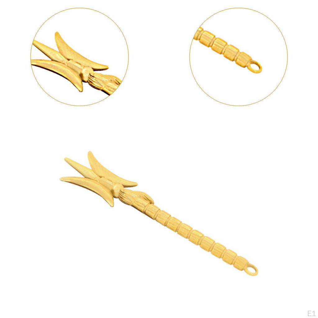 Starověký čínský nůž mosazný přívěsek dekor kovové kování soška ornament