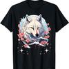 Okami Wolf Anime Kawaii Blüte Kirschblüte T-Shirt(10)