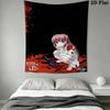 Elfen Lied Anime Wall Tapestry Aesthetic Wall Hanging Printed Fabric Blanket Decorative Tapestries for Bedroom Living Room Home Decor