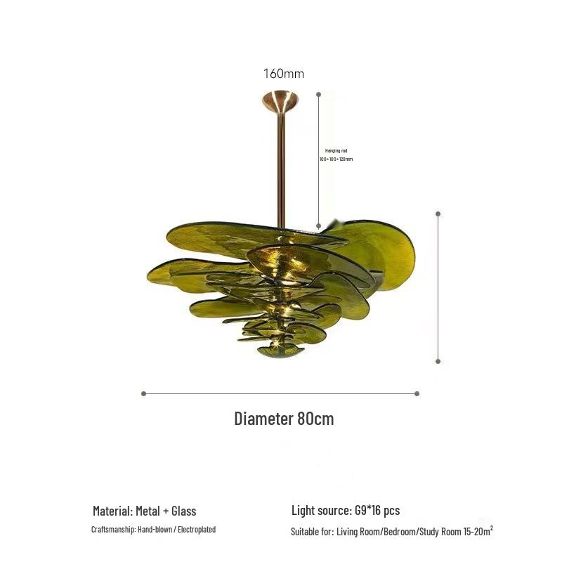 Retro French Murano Glass Pendant Light for Living Room, Dining Room, Staircase, and Bedroom