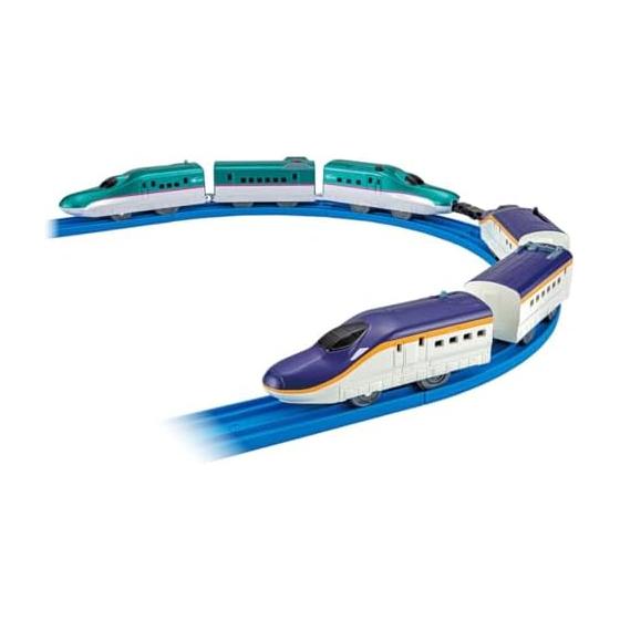 Takara Tomy Plarail E8 Series Shinkansen & E5 Series Shinkansen Gachato Connecting Set Train Train Toy Ages 3+