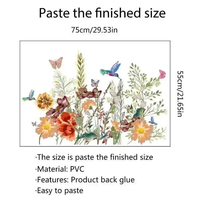 

Птица Бабочка Сад Цветок Наклейки на стену Растения Декор комнаты Зеленый лист Отклеить Наклеить Украшение изголовья Рождественские Домашние Наклейки A
